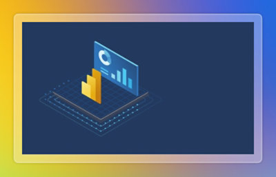 Conceptual illustration of a digital analytics dashboard with charts displayed on a virtual screen over a layered data platform.