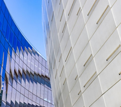 A close up of a building