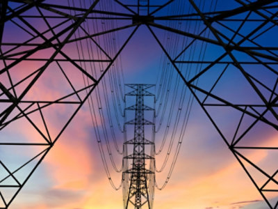 A power lines and wires