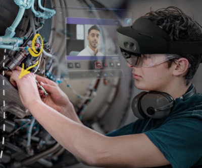 Osoba nosi naočare i slušalice za virtuelnu realnost