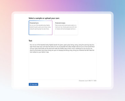 A window showing identify protected material