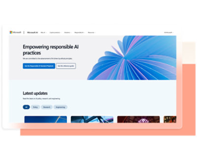 Microsoft AI: Empowering responsible AI practices, committed to ethical advancement.