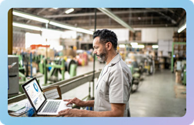 A person working on a computer