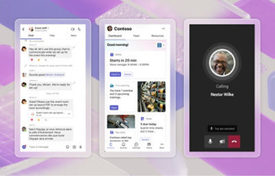 Три iPhone с изображением разных задач на экране.