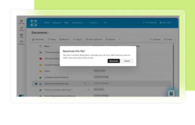 A screenshot of sharepoint dashboard.