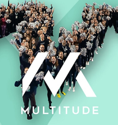 Image of crowd with multitude logo