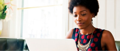 A person looking at a computer