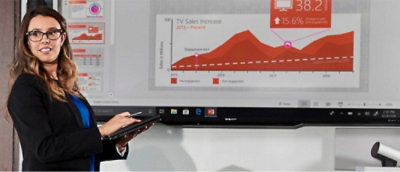 A person using a tablet