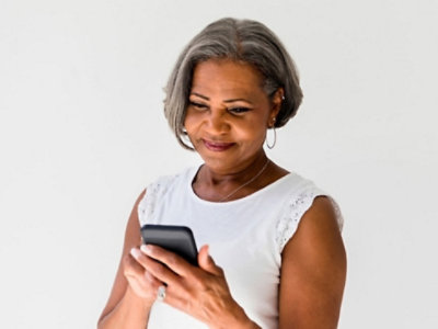 A person holding a phone