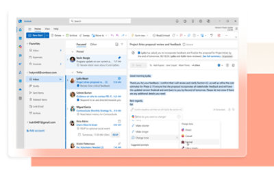 A screen shot of the microsoft outlook email app.