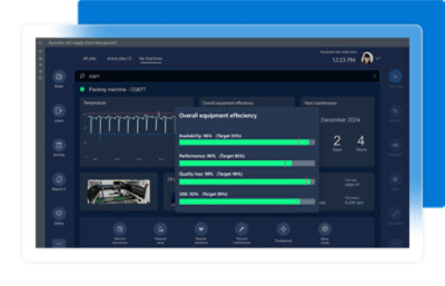 A screenshot of a computer with the text Ovmil epipmant efficiency followed by numbers.