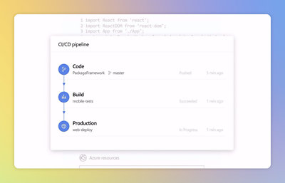 A screenshot of a computer displaying the CICD pipeline production interface.
