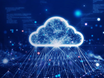 A cloud with lines and dots