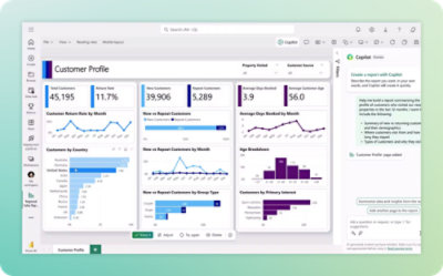 A screenshot of a computer displaying a customer profile graph.