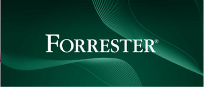 A green and white logo with the text FORRESTER®.