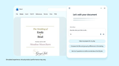 A screenshot of a computer displaying text about a wedding at Meadow Moon Barn.