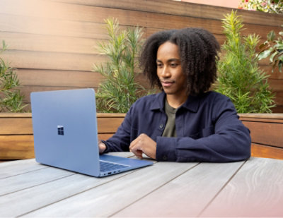 person working on a laptop
