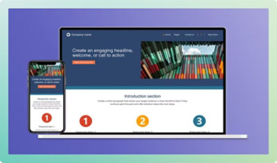 A laptop, tablet, and phone with a website design