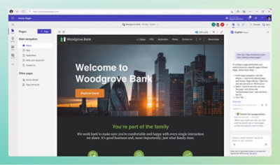 A screen shot of the Woodgrove bank website