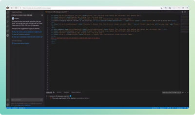 A screen shot of the code editor on a computer