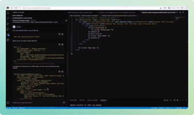 A screen shot of the code editor on a computer