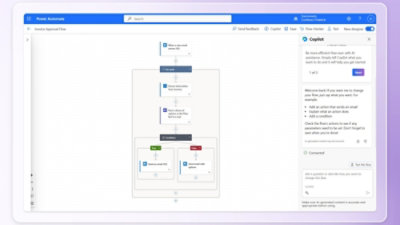 Power Automate process optimization demo screen.