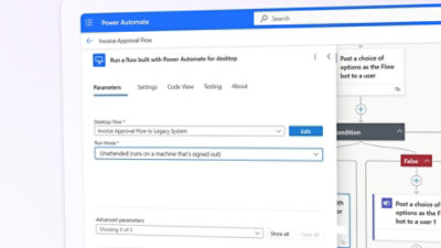 Power Automate hyperautomation demo screen.