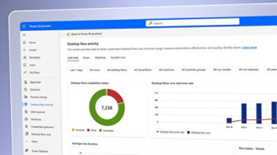 Power Automate orchestration at scale demo screen.