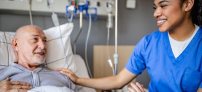 Healthcare professional in smiling face