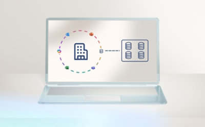 A laptop screen displaying a diagram of a building.