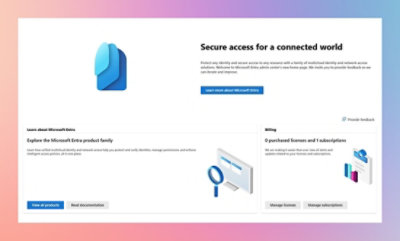 A screenshot of a computer displaying the text Secure access for a connected world.