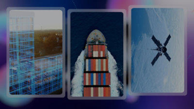 A container ship in the water