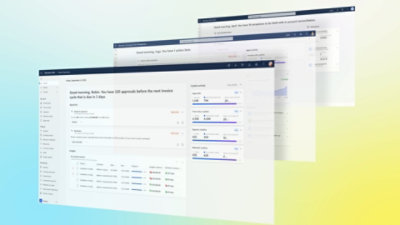 Microsoft Dynamics 365 interface screens displayed together with application dashboard views.