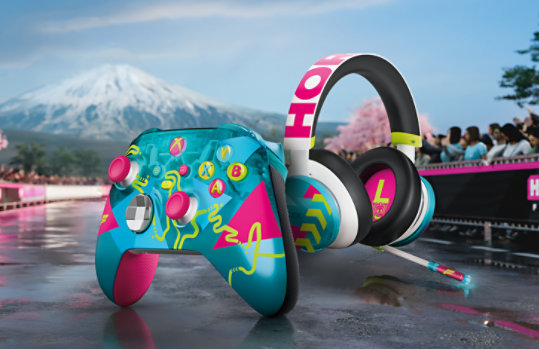 Xbox Wireless Controller und Headset – Forza Horizon 6 Limited Edition: Ansicht von vorne