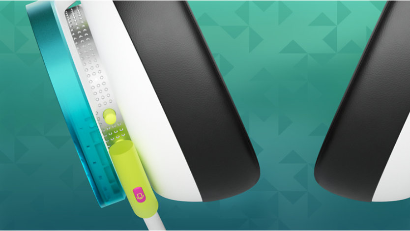 Close up of the left cuff on the Xbox Wireless Headset – Forza Horizon 6 Limited Edition.