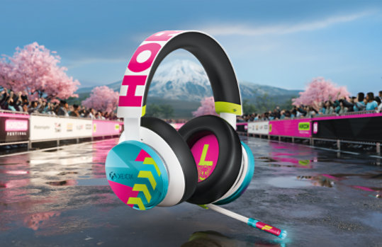 Vorderansicht des Xbox Wireless Headset – Forza Horizon 6 Limited Edition.