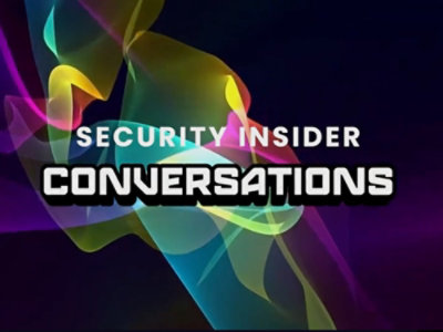 Security Insider Conversations title on colorful abstract background
