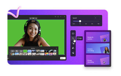 A screenshot of a computer screen a girl is smilling