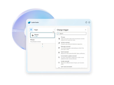 Captura de pantalla que muestra el diseño del desencadenador para una conversación