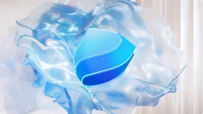 A blue and white shield with a blue and white cloth.