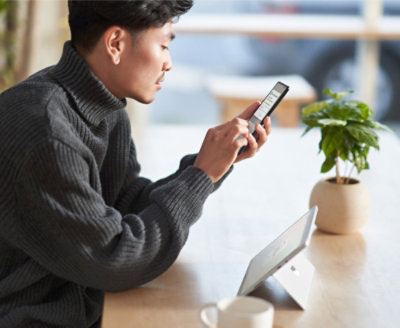 Person working on