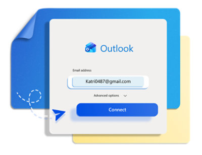 A screenshot of email address on the Outlook login page