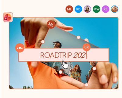 A close-up of a person holding a cellphone displaying text ROADTRIP 202.