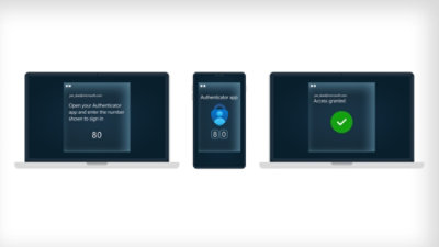 A screenshot of a computer and a phone on a white background with black text.