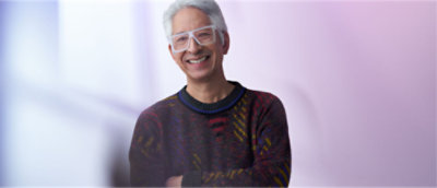 A person smiling at camera