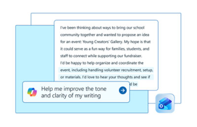 Genç Yaratıcılar Galerisi adlı bir etkinlik öneren bir mesaj içeren bir sohbet kutusunun ekran görüntüsü.
