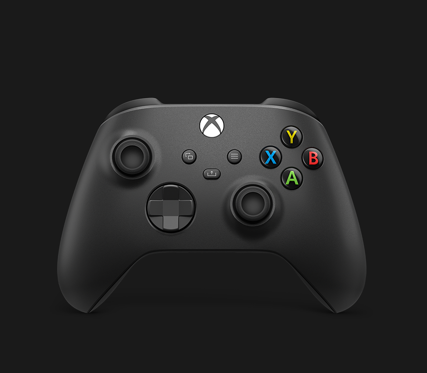 An XBOX Series X controller in Carbon Black.