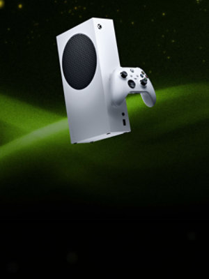 Une XBOX Series S blanche et une manette sans fil assortie.