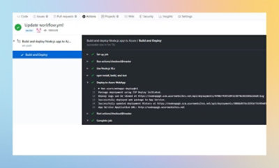 Screenshot of a computer program with text Update workdowyml.