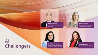 Four images of people being recognized as AI Challengers